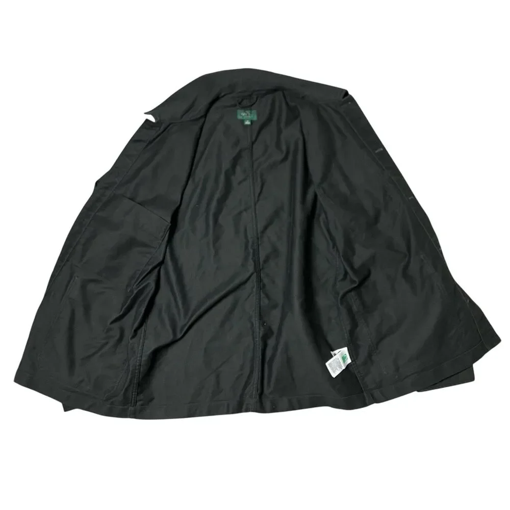 JCrew Moleskin Chore Jacket Mens S Black Button Front Workwear Utility Barn Coat